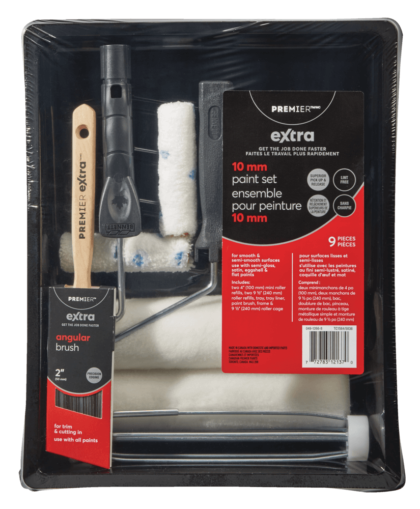 Premier Extra Lint Free Paint Roller Set, 9-pc, 10-mm