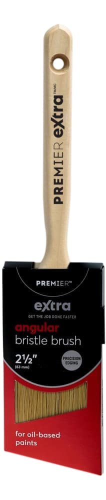Premier Extra Angle Poly Bristle Brush for Oil Paints, 2.5-in