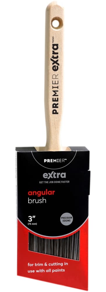 Premier Extra Angle Paint Brush for Trim and Cutting, 3-in