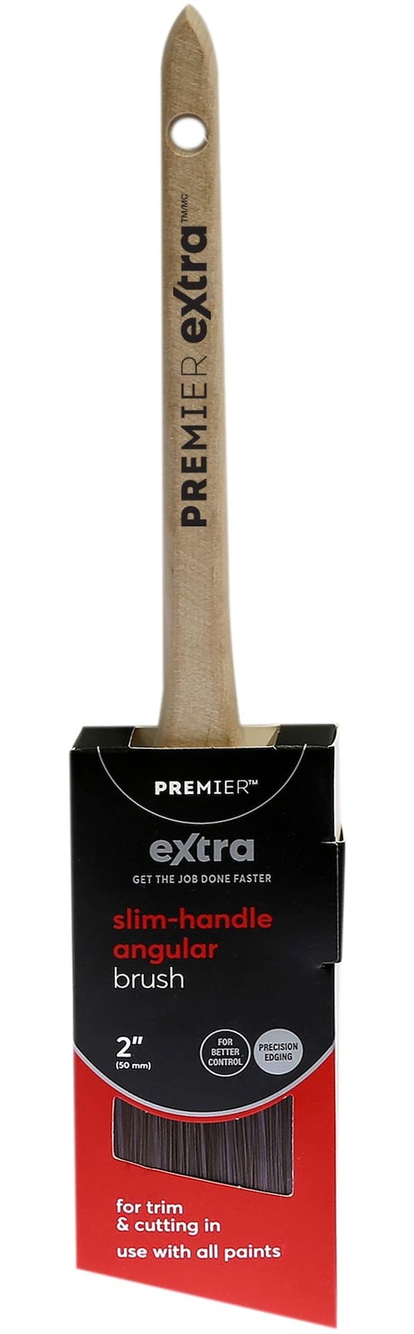 Premier Angle Paint Brush with Slim Handle, 2-in