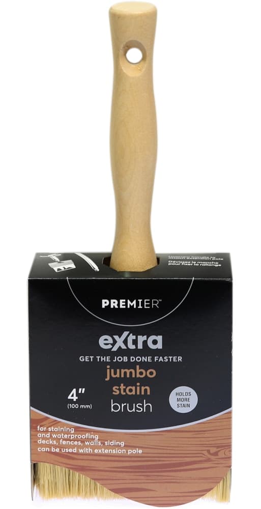 Premier Extra Jumbo Poly Stain Brush, 4-in