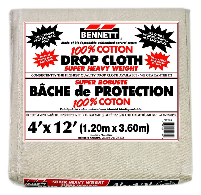 Bennett Cotton Drop Sheet, 4-ft x 12-ft