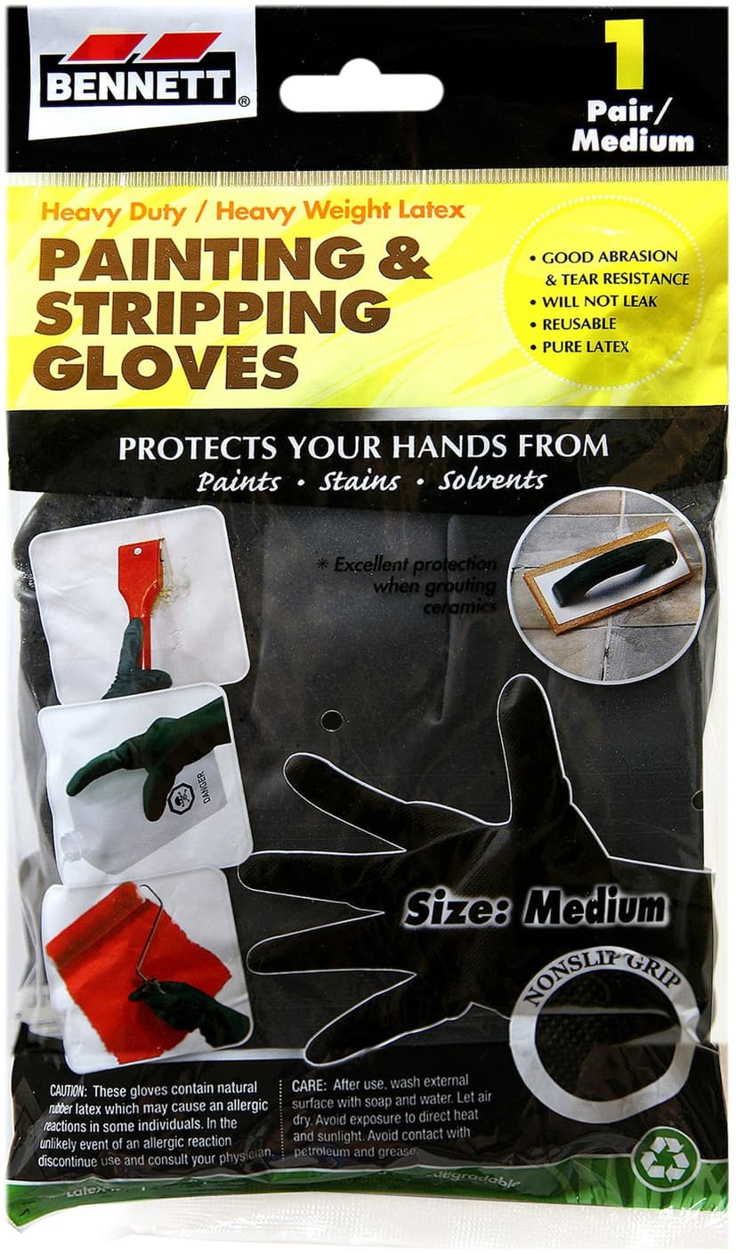 Bennett Medium Painting and Stripping Reusable Rubber Gloves, 1-pk