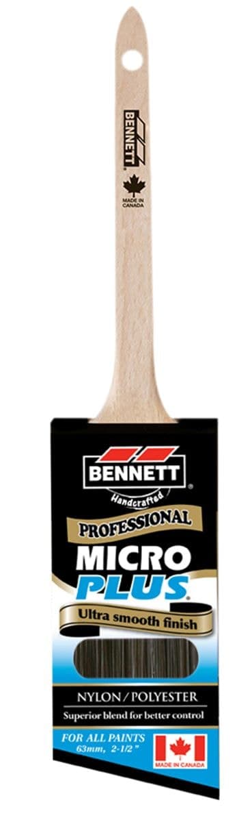 Bennett Professional Micro Plus Paint Brush with Thin Handle, 2.5-in