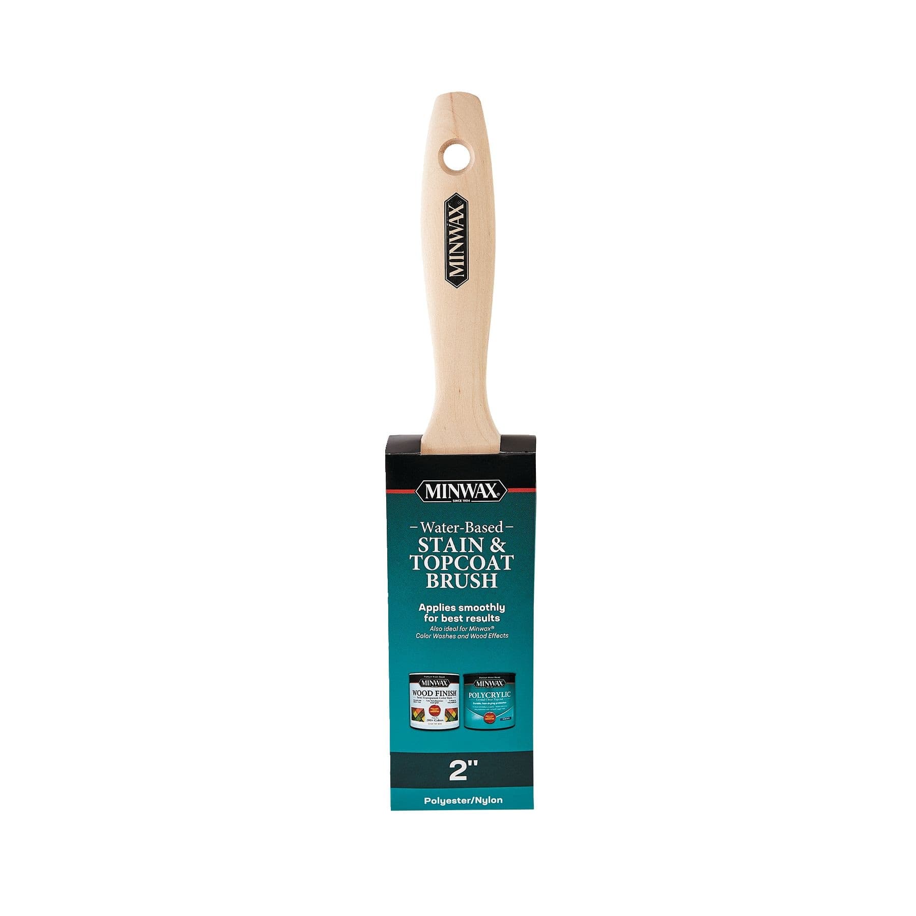 Minwax Polycrylic™ Wood Stain Trim Brush with Hardwood Handle, 2-in