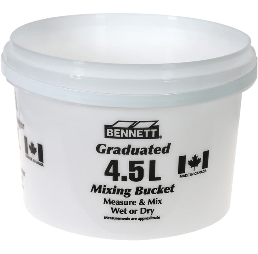 Bennett Utility Pail Plastic Mixing Bucket, 4.5L