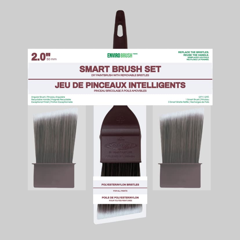Enviro Brush Smart Brush DIY Angle Paint Brush, 2-in, 3-pc