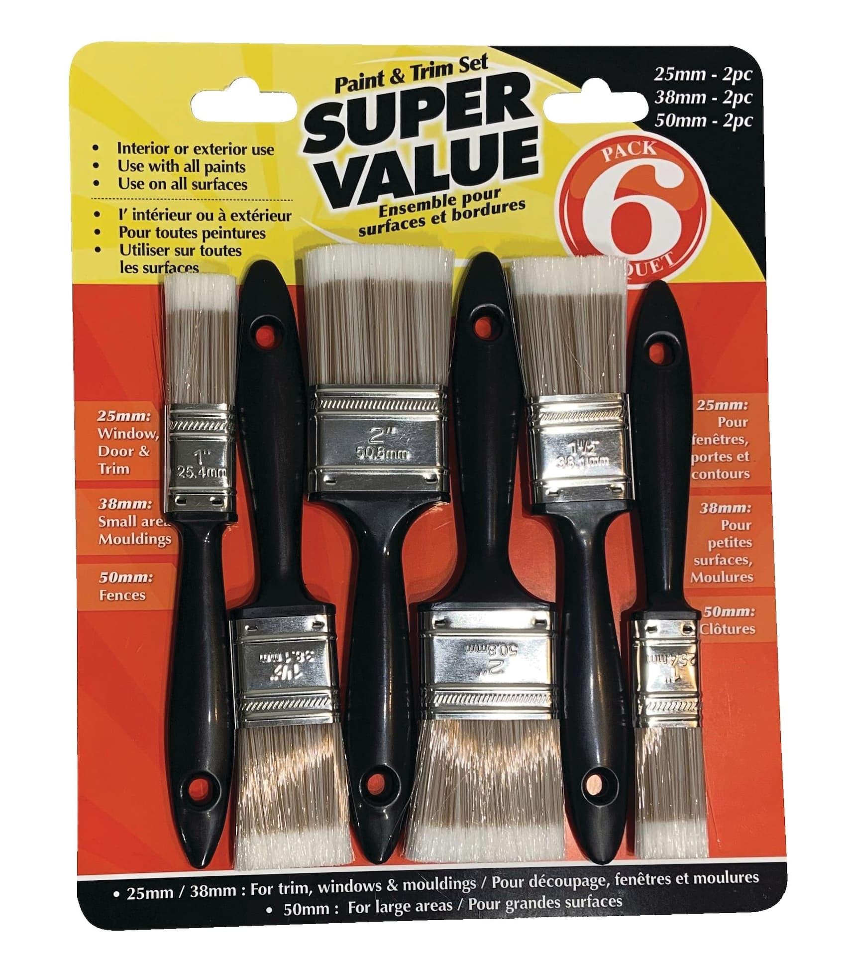 Bennett Super Value Paint Brush Set, 6-pc