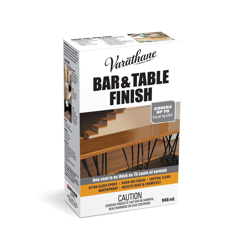 Varathane® Bar & Table Ultra-Thick Finish, Ultra Gloss Epoxy, Clear, 946-mL/1-qt