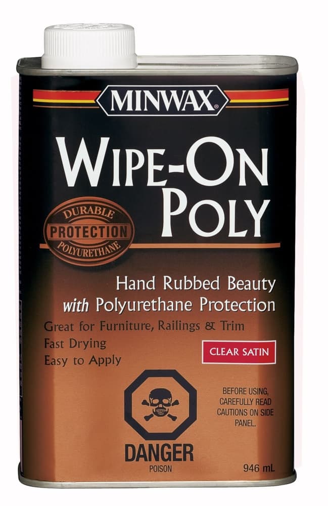 Minwax® Wipe-On Polyurethane, Clear Satin, 946-mL/1-qt