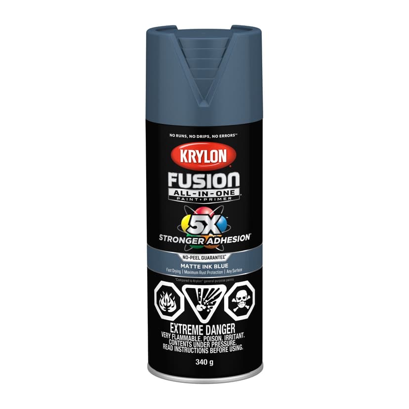 Krylon Fusion All-In-One® Spray Paint Aerosol, Matte, Ink Blue, 340-g