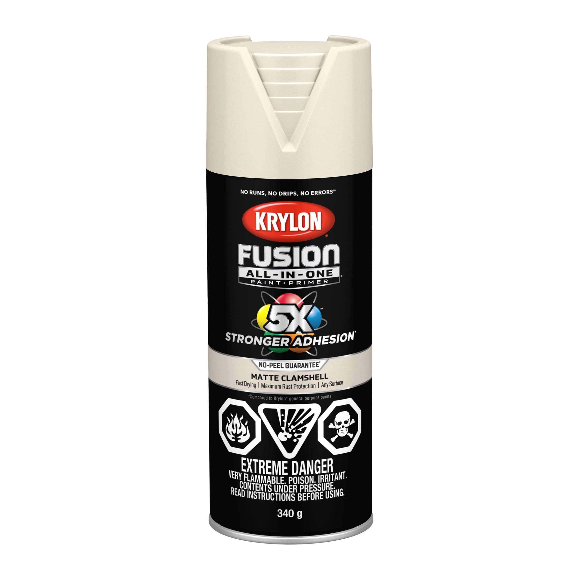 Krylon Fusion All-In-One® Spray Paint Aerosol, Matte, Clamshell, 340-g