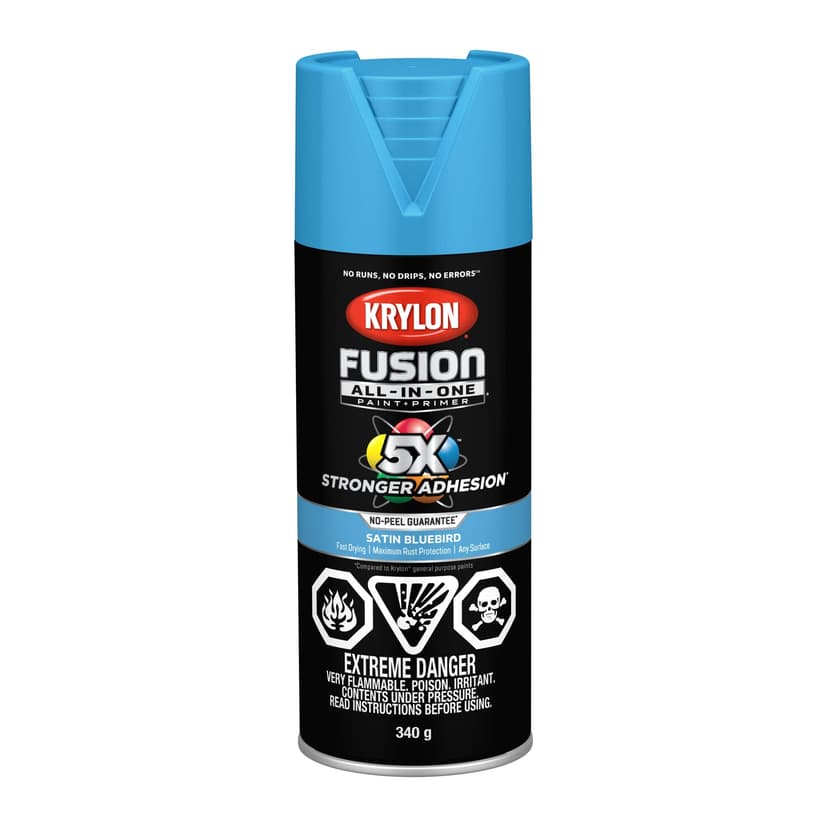 Krylon Fusion All-In-One® Spray Paint Aerosol, Satin, Bluebird, 340-g