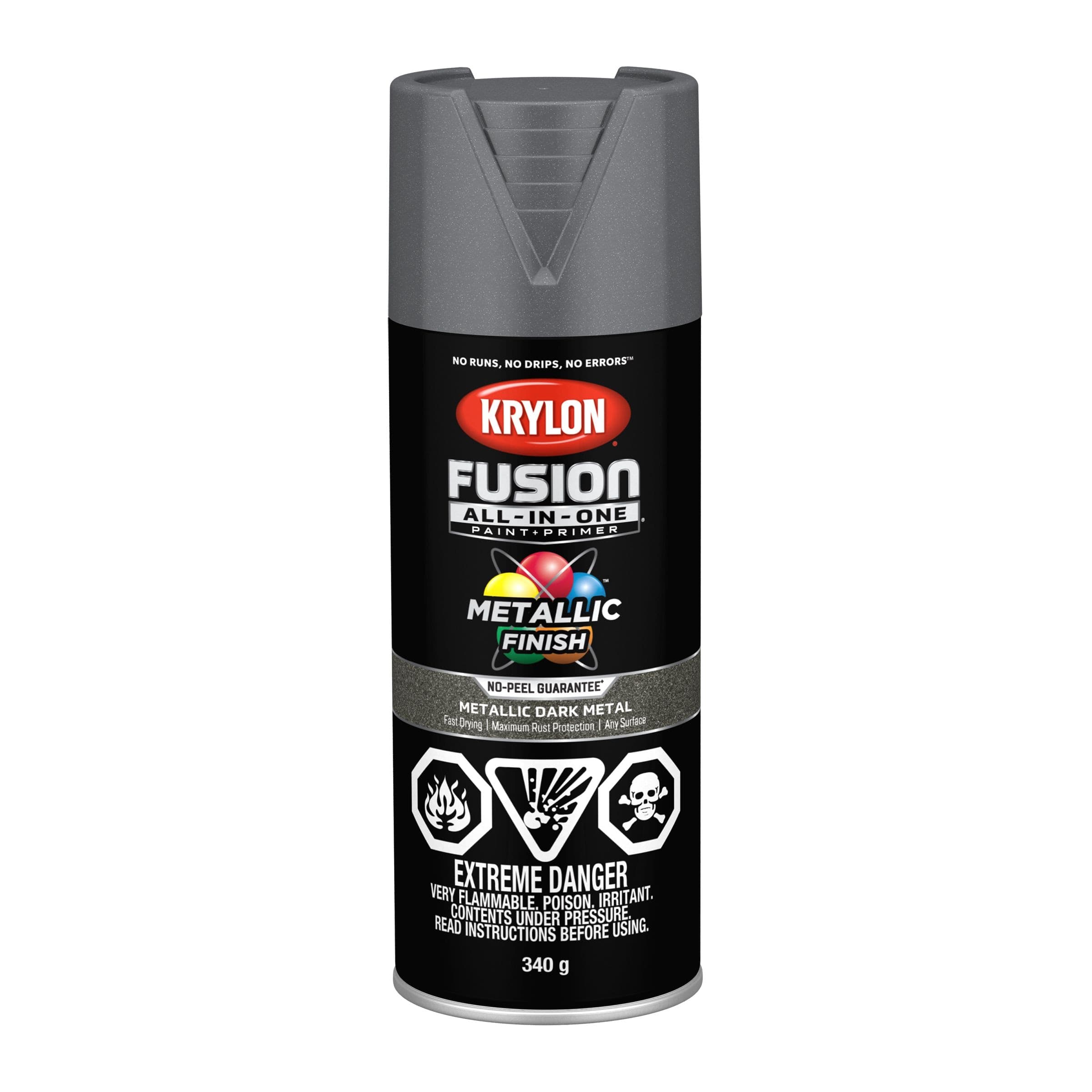 Krylon Fusion All-In-One® Metallic Spray Paint Aerosol, Aluminum, 340-g