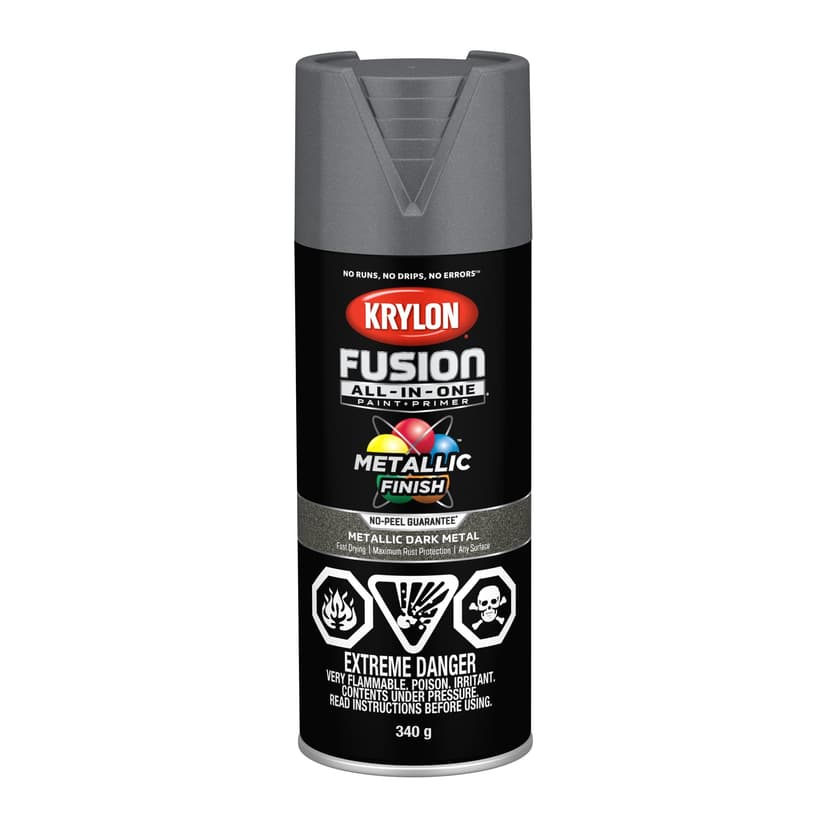 Krylon Fusion All-In-One® Metallic Spray Paint Aerosol, Aluminum, 340-g
