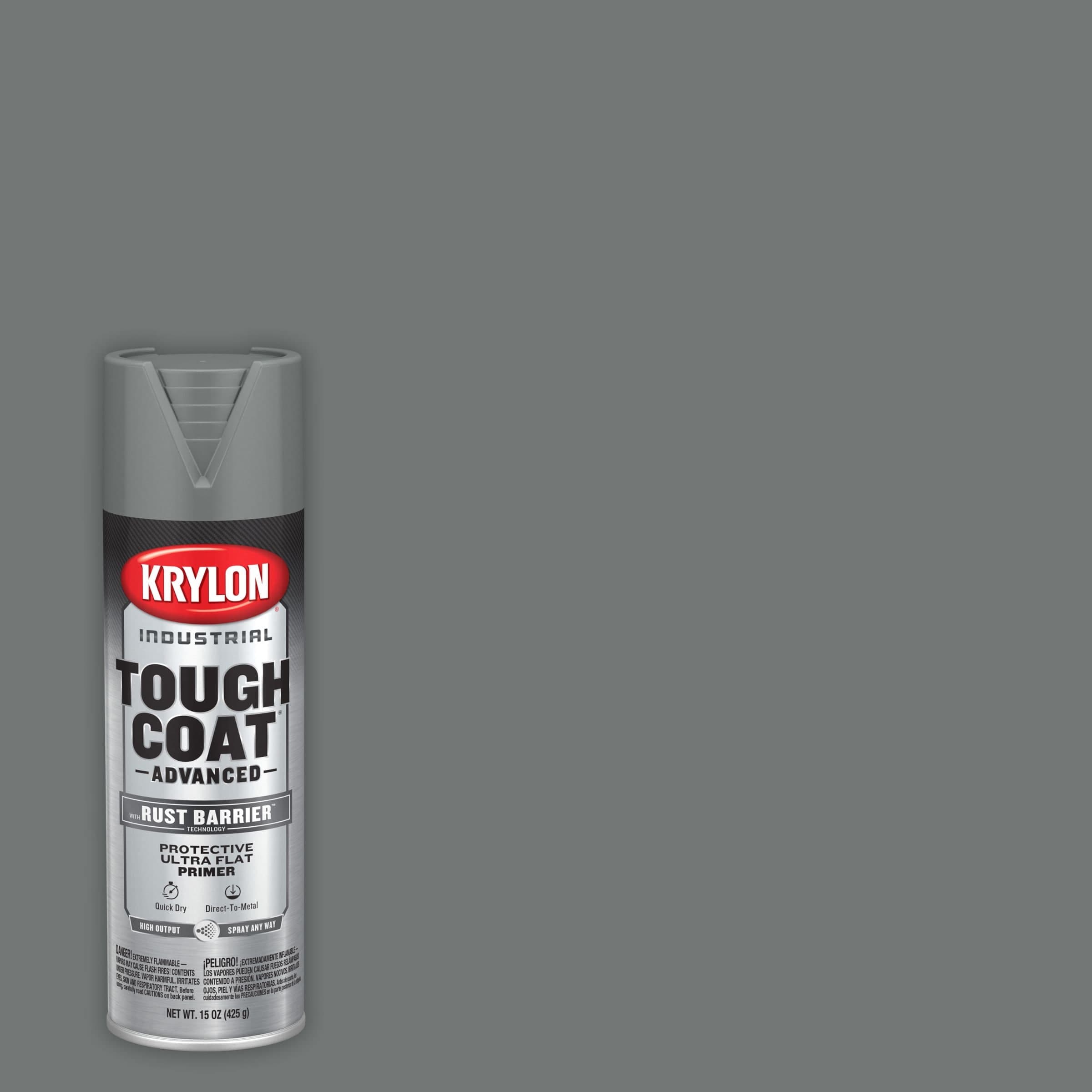 Krylon Industrial™ Tough Coat® Advanced Rust Spray Aerosol, Primer, Grey, 425-g