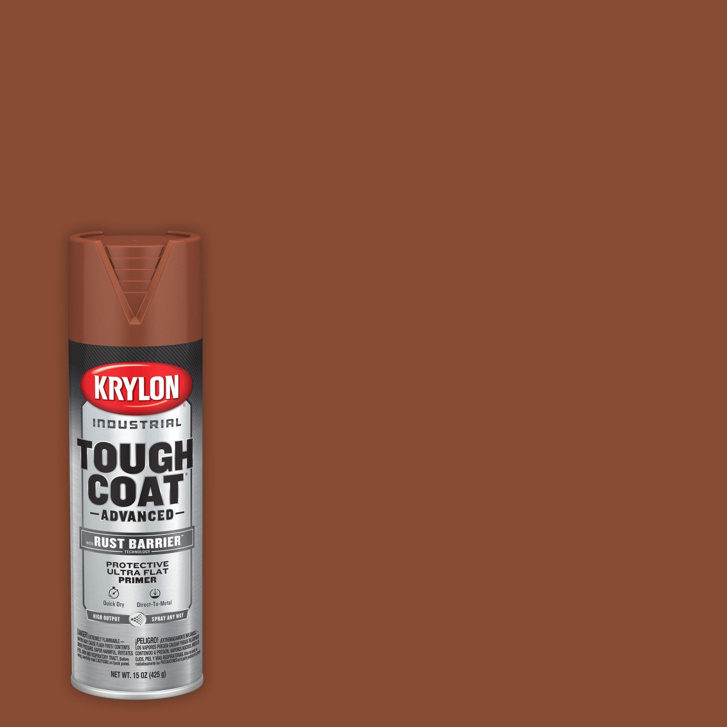 Krylon Industrial™ Tough Coat® Advanced Rust Spray Aerosol, Primer, Red Oxide, 425-g