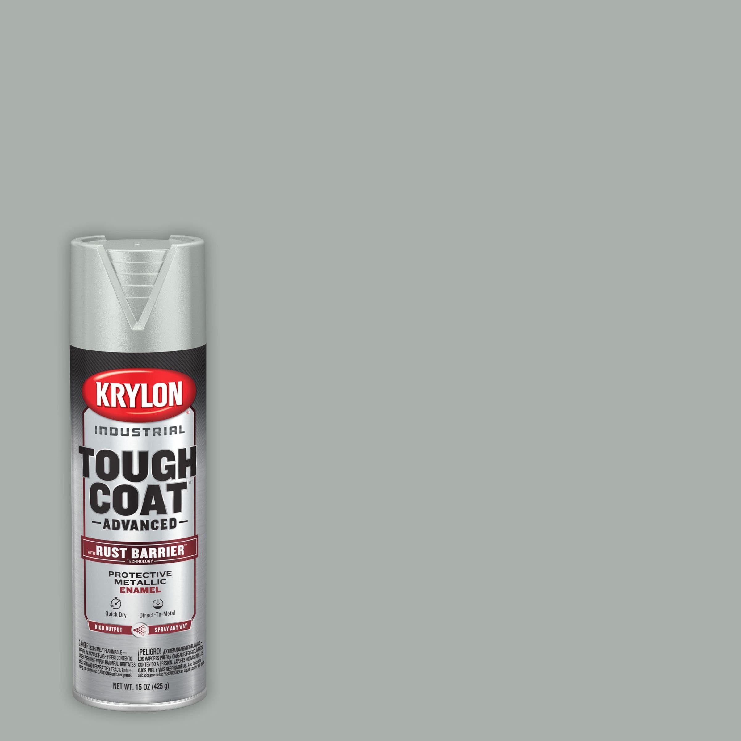 Krylon Industrial™ Tough Coat® Advanced Rust Spray Aerosol, Metallic, Aluminum, 425-g