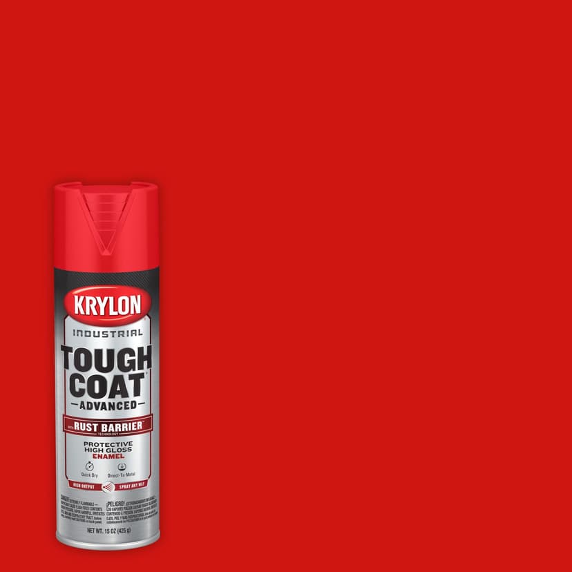 Krylon Industrial™ Tough Coat® Advanced Rust Spray Aerosol, Gloss, Bright Red, 425-g