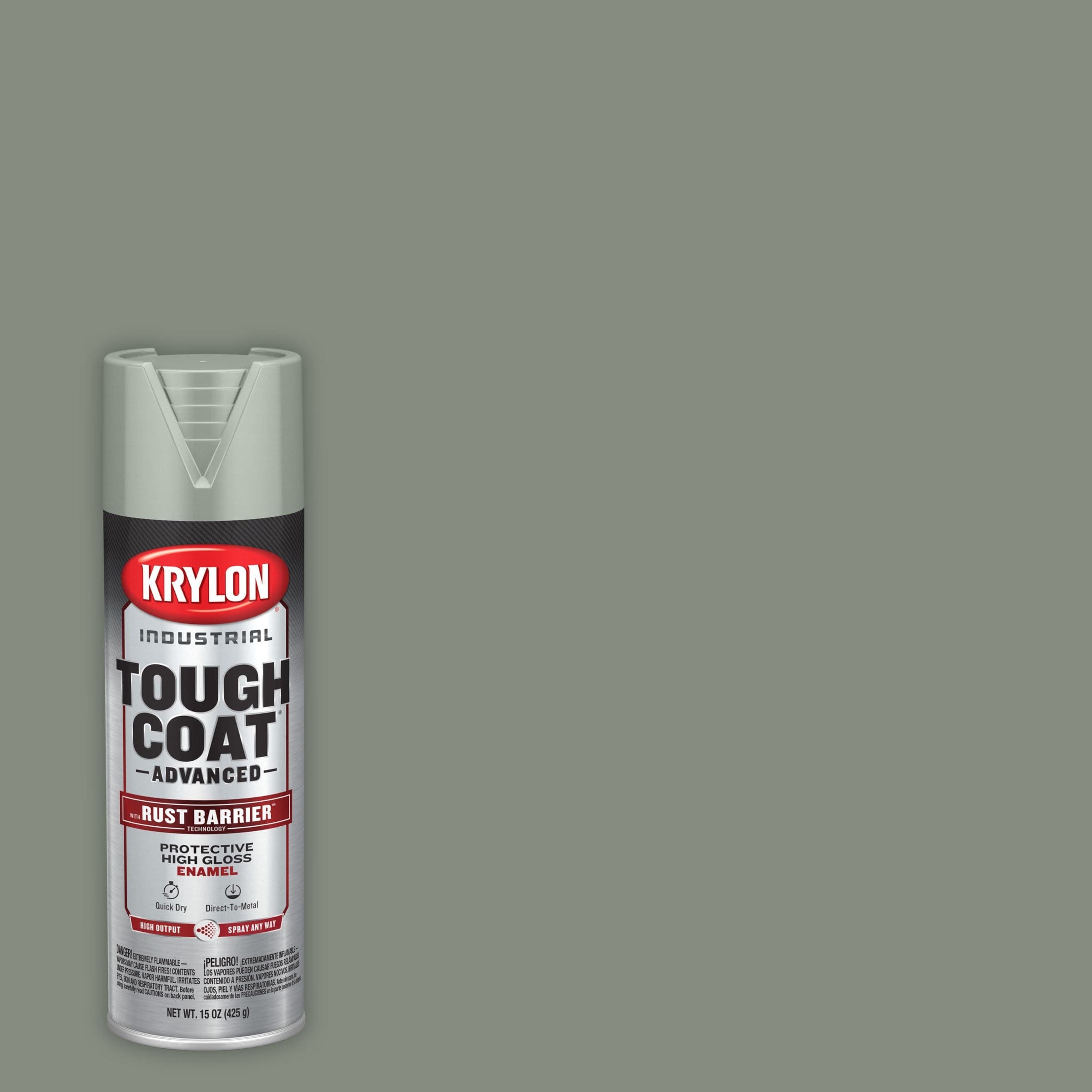 Krylon Industrial™ Tough Coat® Advanced Rust Spray Aerosol, Gloss, LT Machinery Grey, 425-g