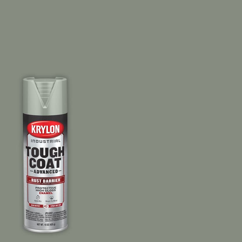 Krylon Industrial™ Tough Coat® Advanced Rust Spray Aerosol, Gloss, LT Machinery Grey, 425-g