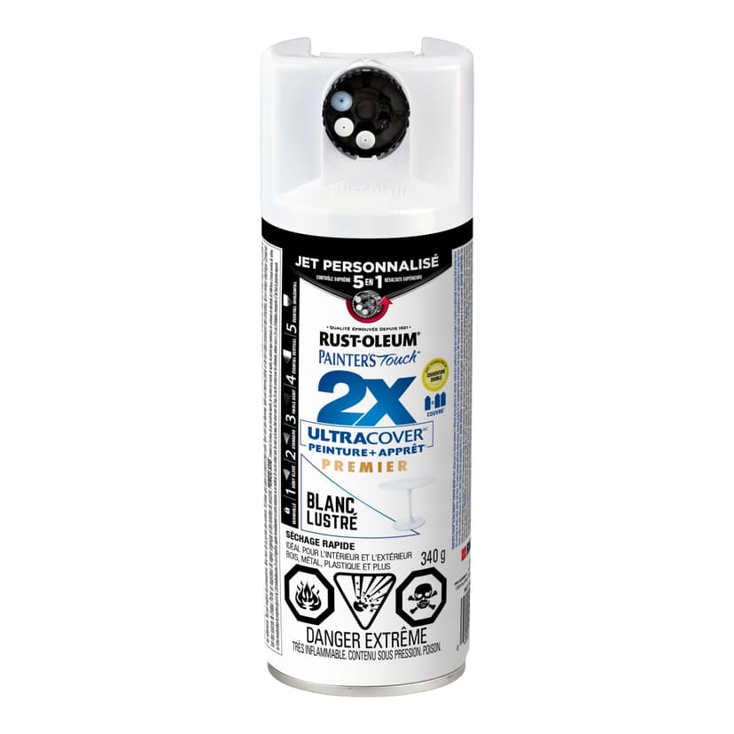 Rust-Oleum Painter's Touch 2X Ultra Cover Paint & Primer - 5 in 1, Gloss White, 340-g