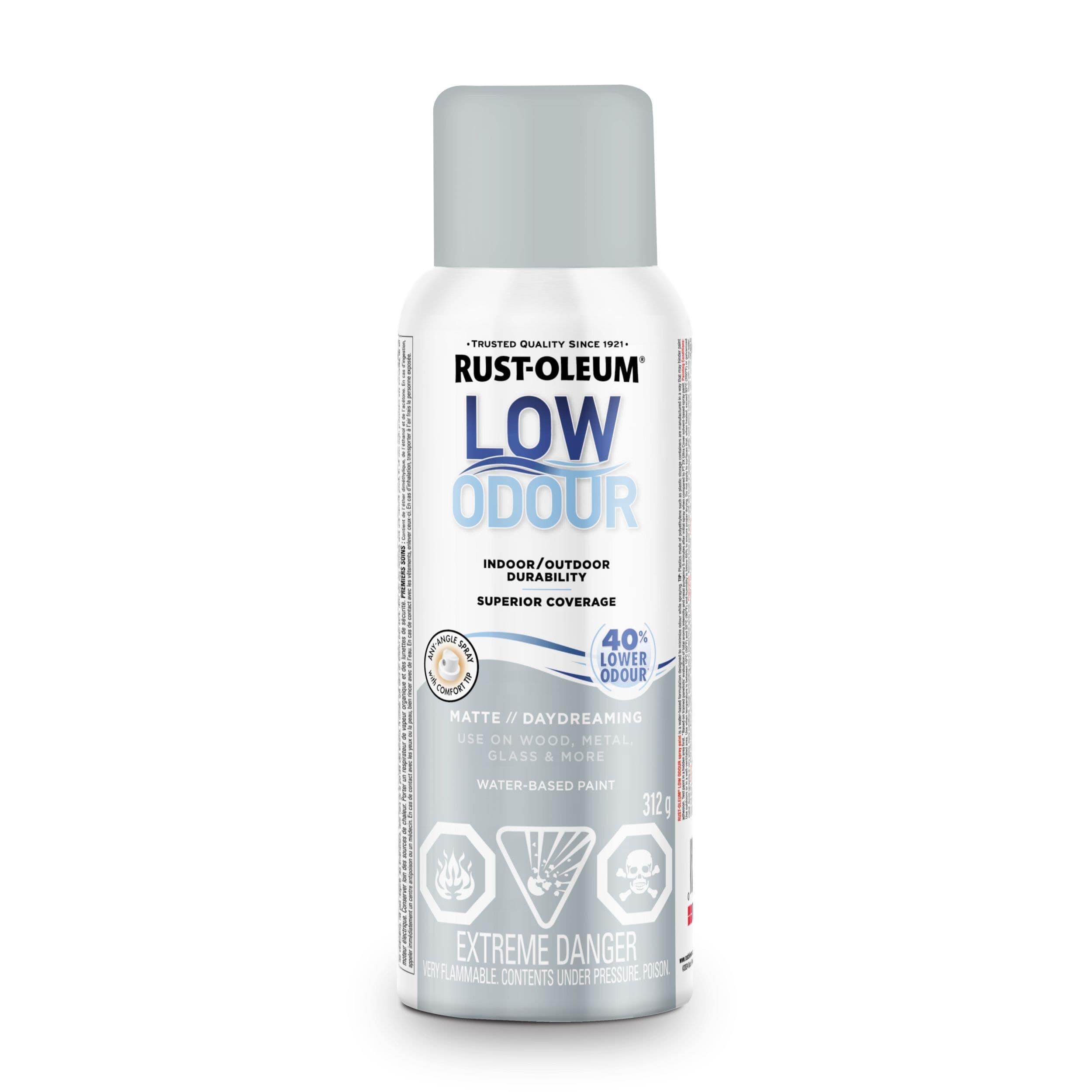 Rust-Oleum Low Odour Water-Based Paint Spray Aerosol, Matte, Daydreaming, 312-g