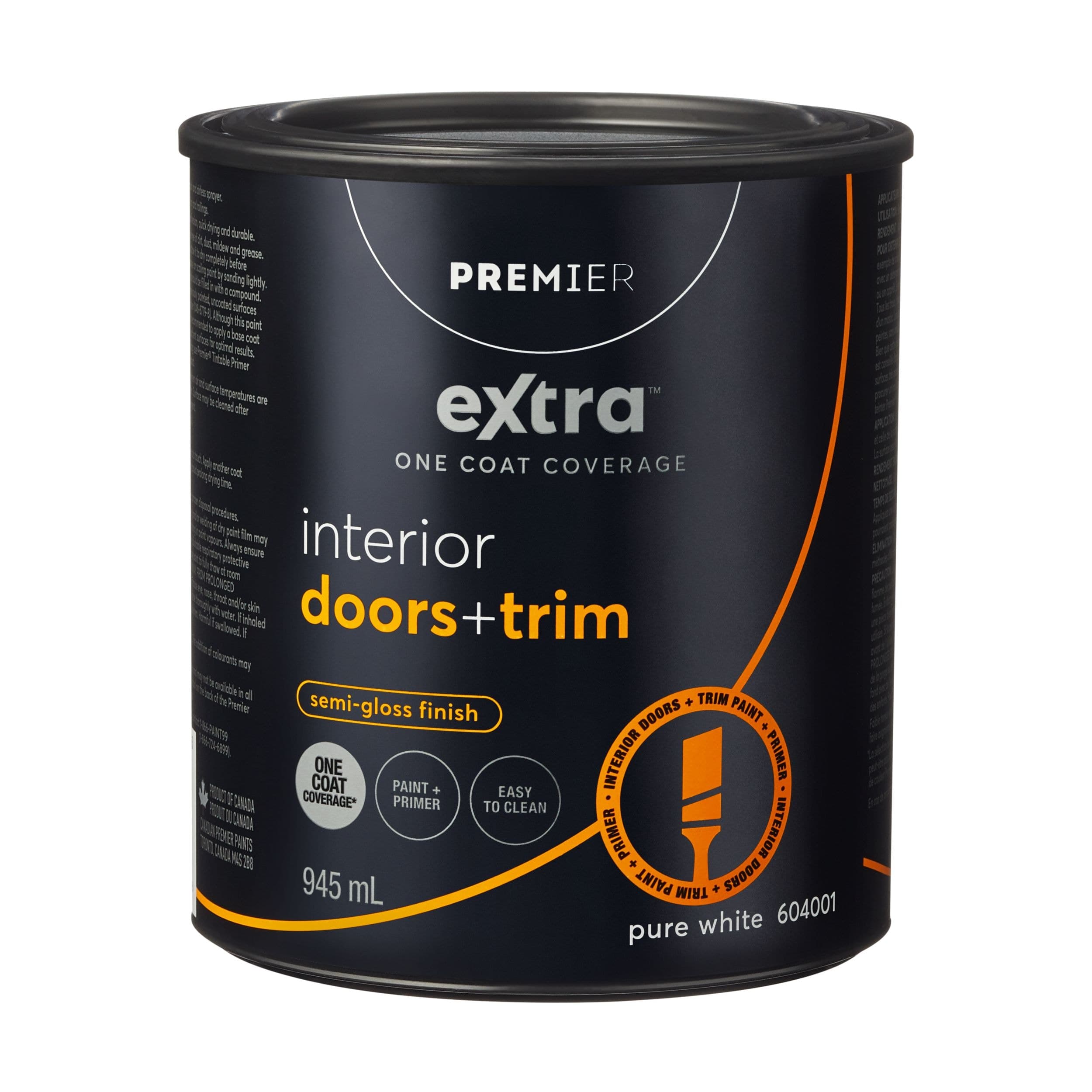 Premier Extra Interior Doors & Trim Paint & Primer, One Coat Coverage, Semi-Gloss, Quart