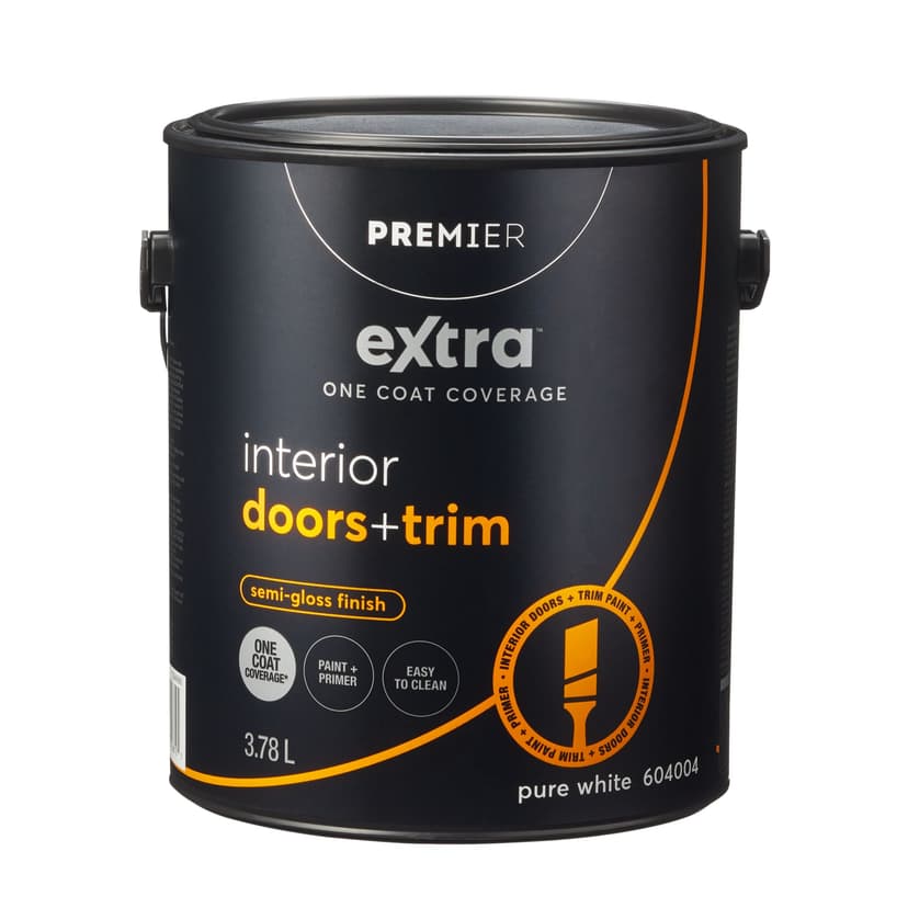 Premier Extra Interior Doors & Trim Paint & Primer, One Coat Coverage, Semi-Gloss, Gallon