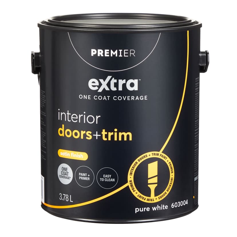 Premier Extra Interior Doors & Trim Paint & Primer, One Coat Coverage, Satin, Gallon