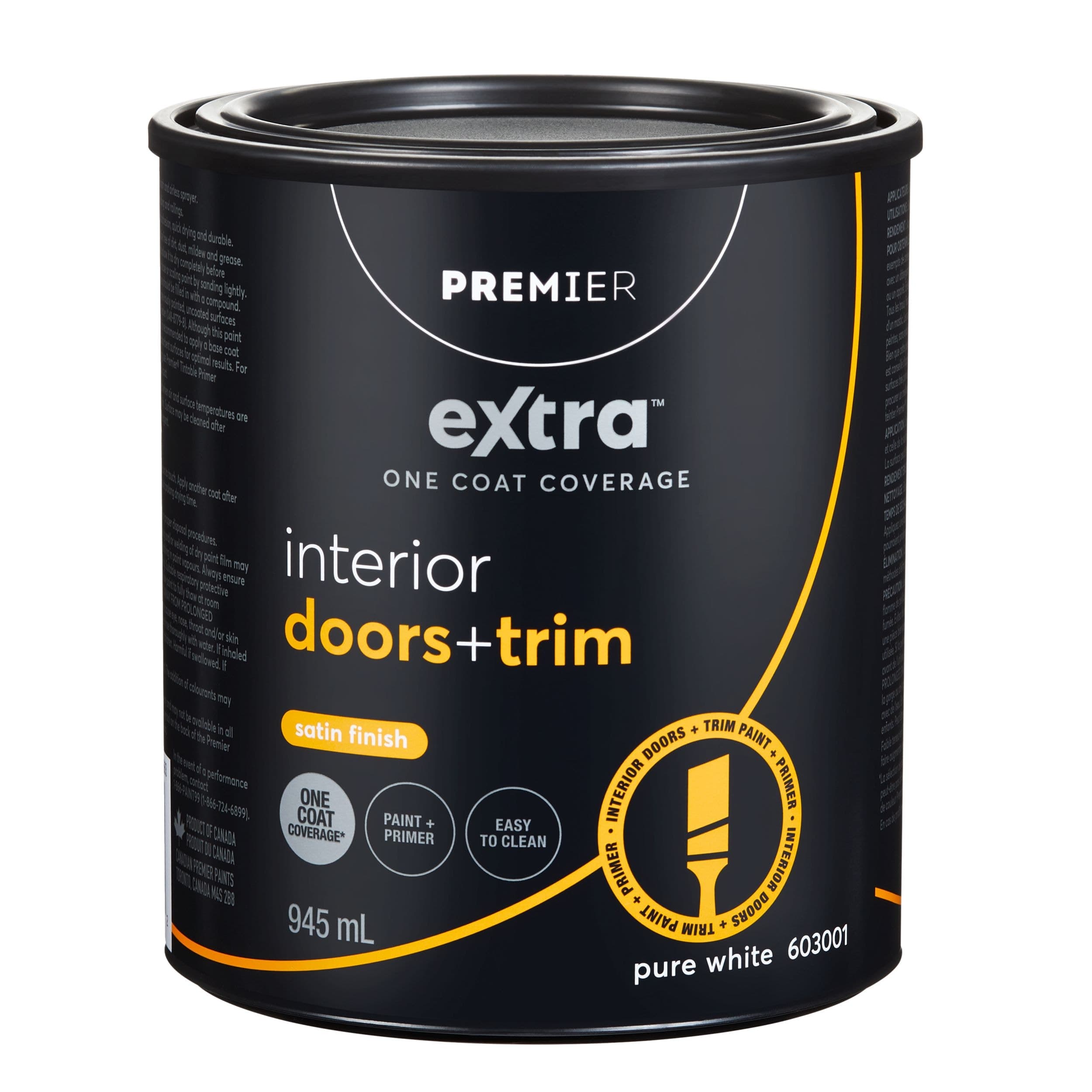 Premier Extra Interior Doors & Trim Paint & Primer, One Coat Coverage, Satin, Quart