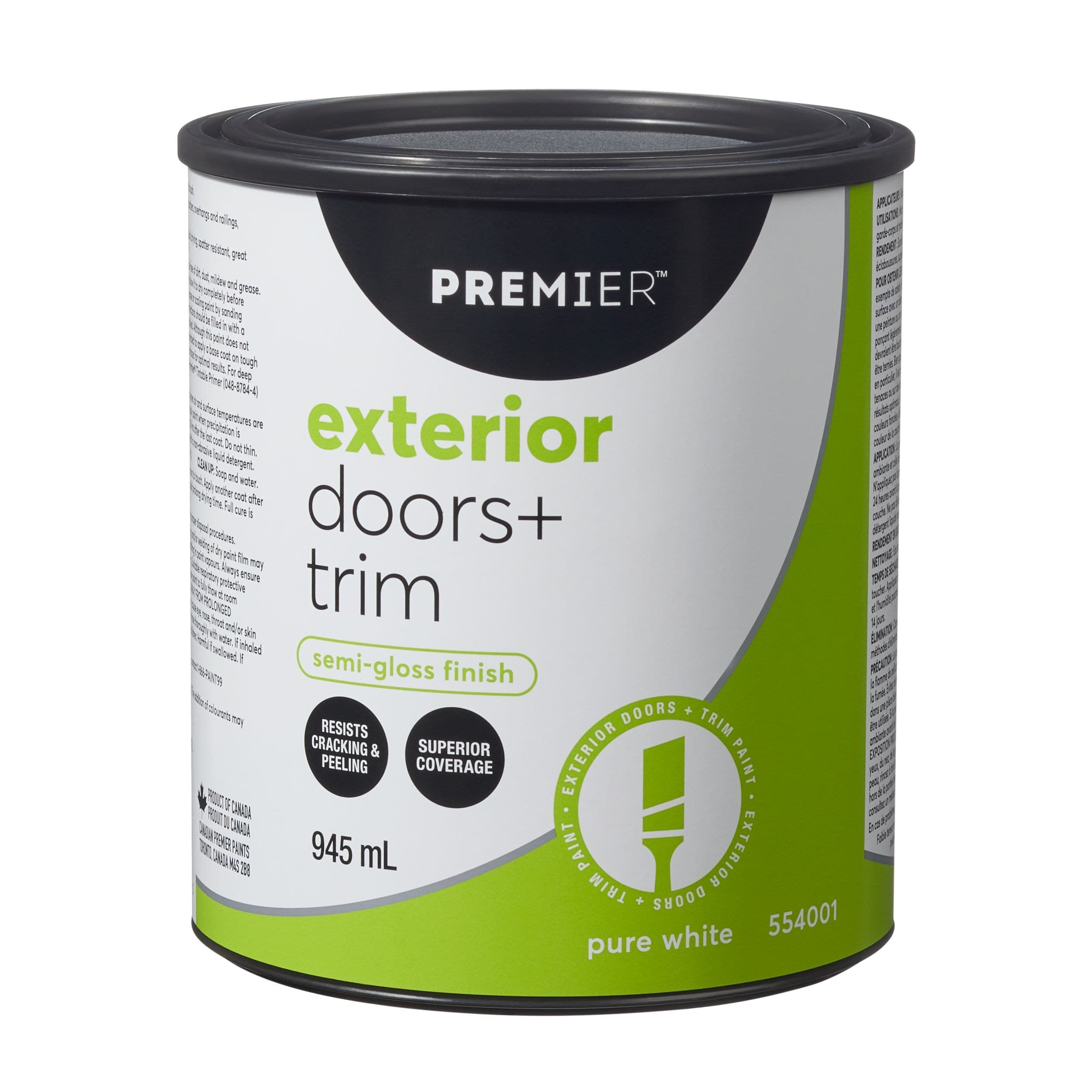 Premier Exterior Doors & Trim Paint, Superior Coverage, Semi-Gloss, Quart