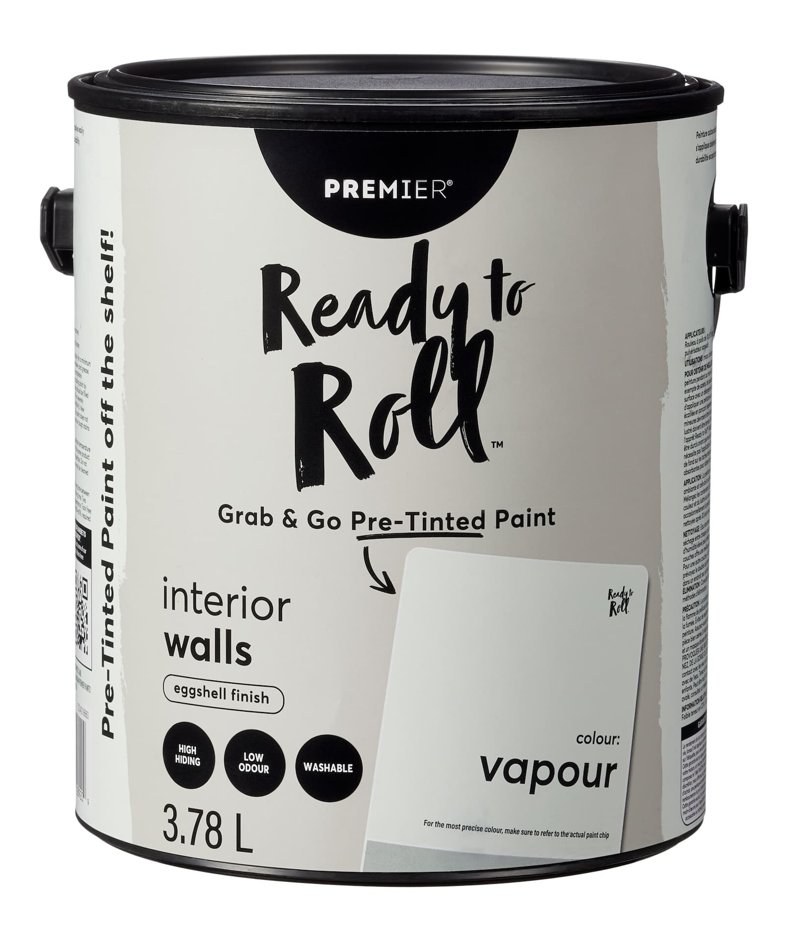 Premier Ready To Roll Interior Wall Paint, Eggshell, Pretinted, Vapour, 3.78-L/1-Gallon