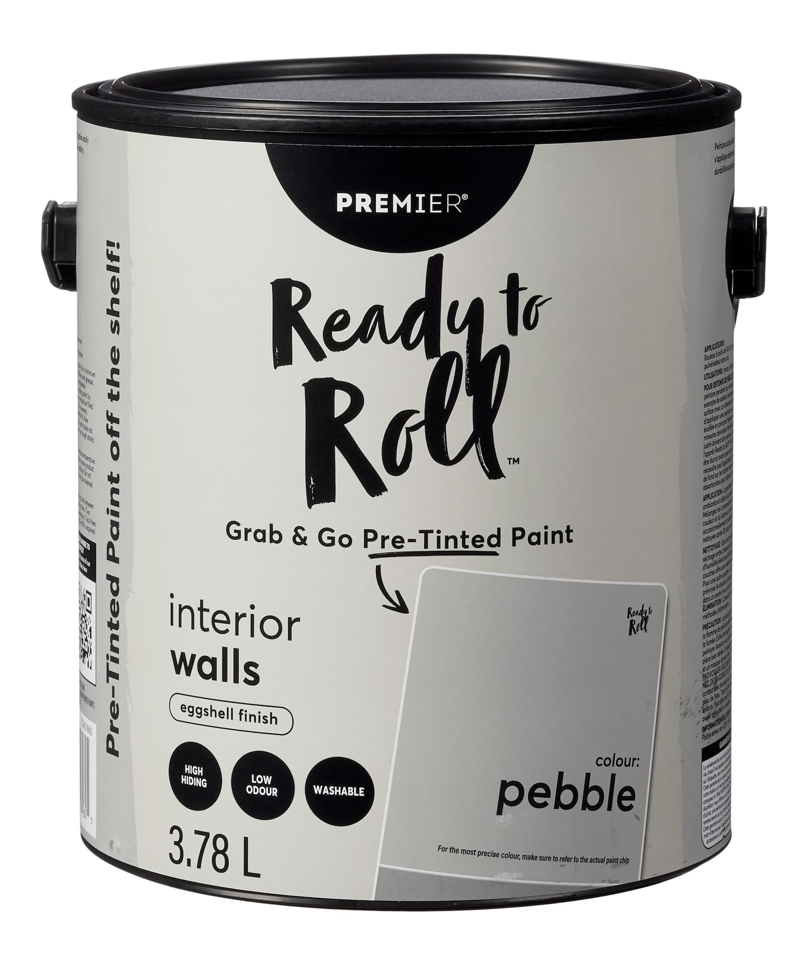 Premier Ready To Roll Interior Wall Paint, Eggshell, Pretinted, Pebble, 3.78-L/1-Gallon