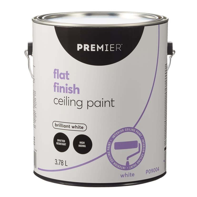 Premier Interior Ceiling Paint, Flat, White, 3.78-L/1-Gallon