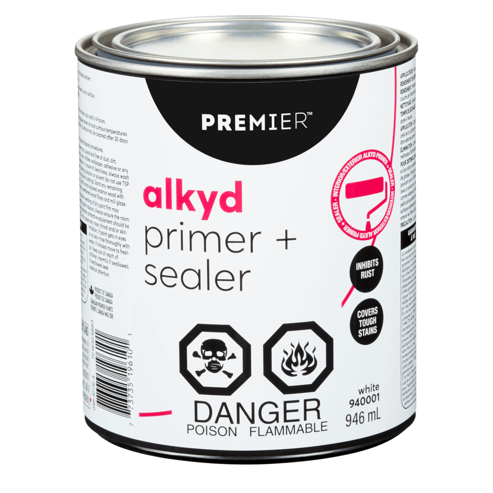 Premier Oil-Based Primer & Sealer Interior/Exterior Alkyd, White, Quart