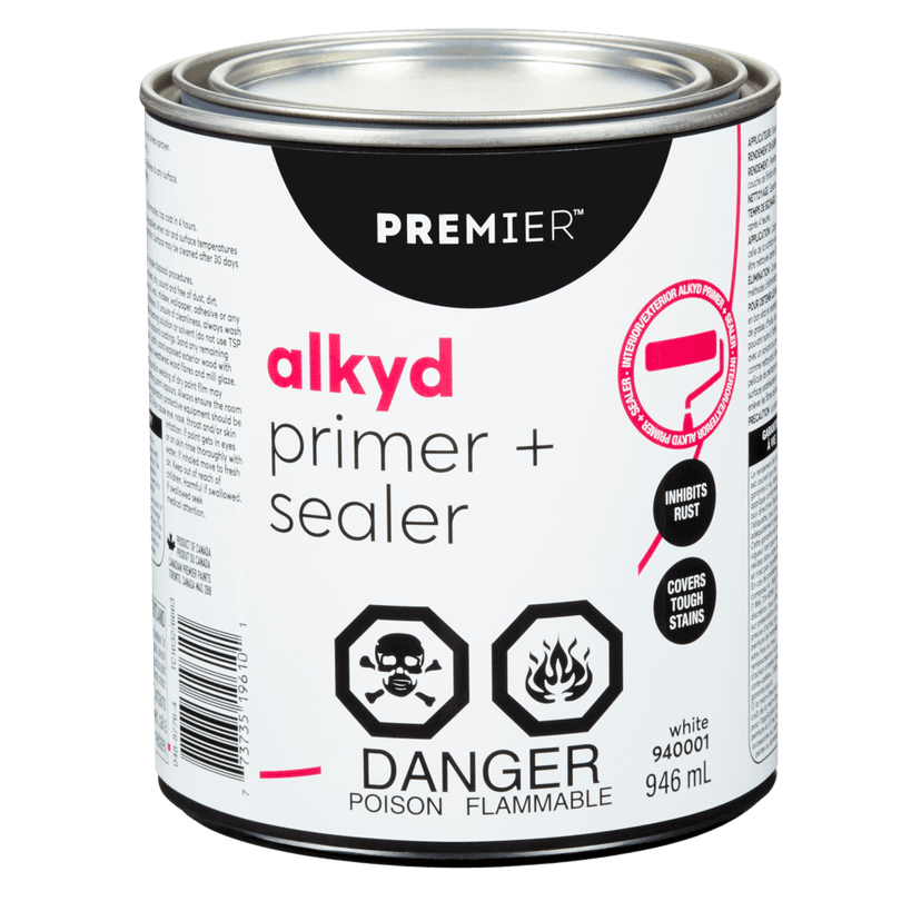 Premier Oil-Based Primer & Sealer Interior/Exterior Alkyd, White, Quart