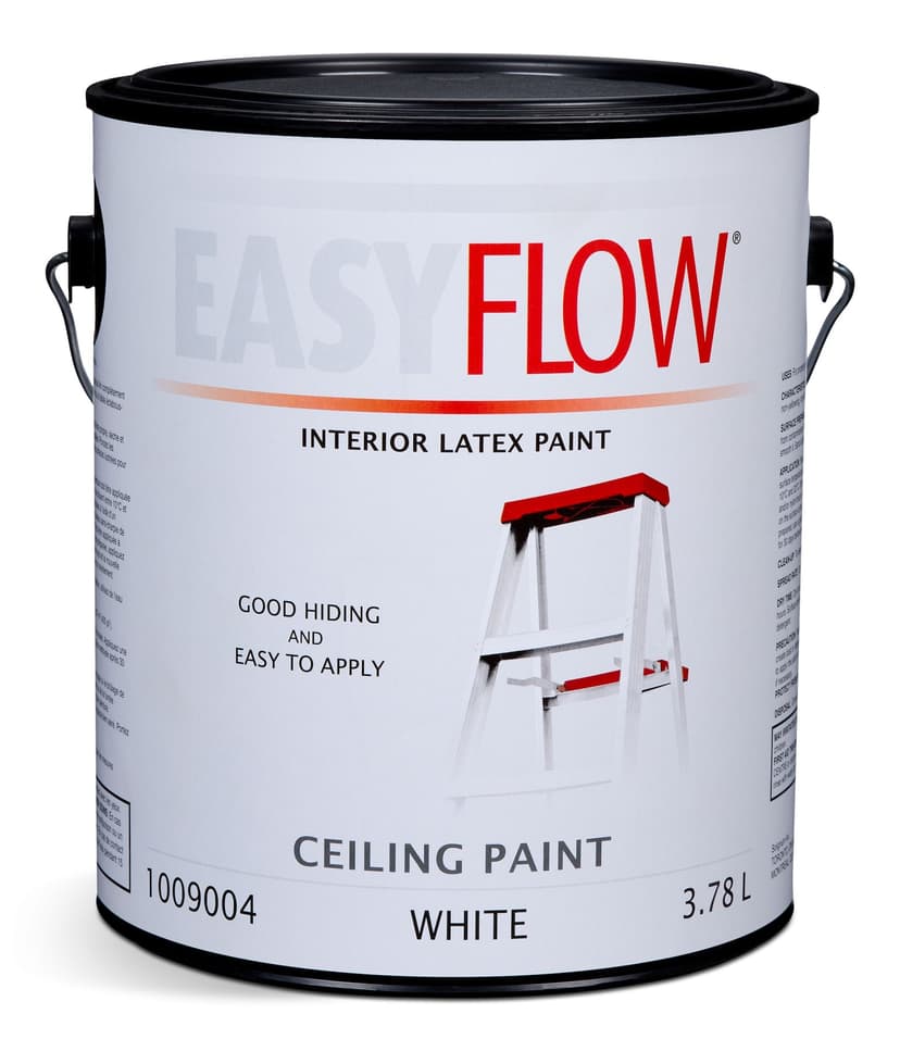 Interior Ceiling Latex Paint, Flat, White, 3.78-L/1-Gallon