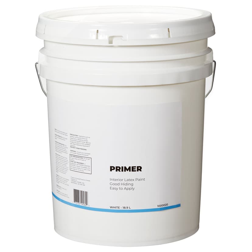 Interior Latex Paint Primer Sealer, White, 18.9-L/5-Gallons