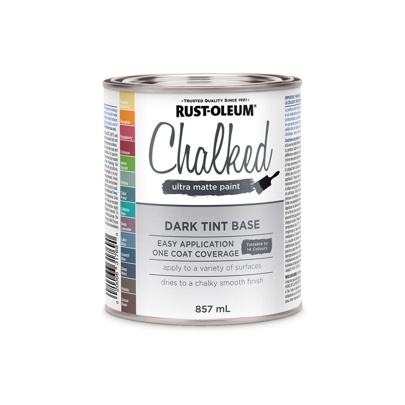 Rust-Oleum Chalked Ultra Matte Paint Dark Tint Base, 857-mL