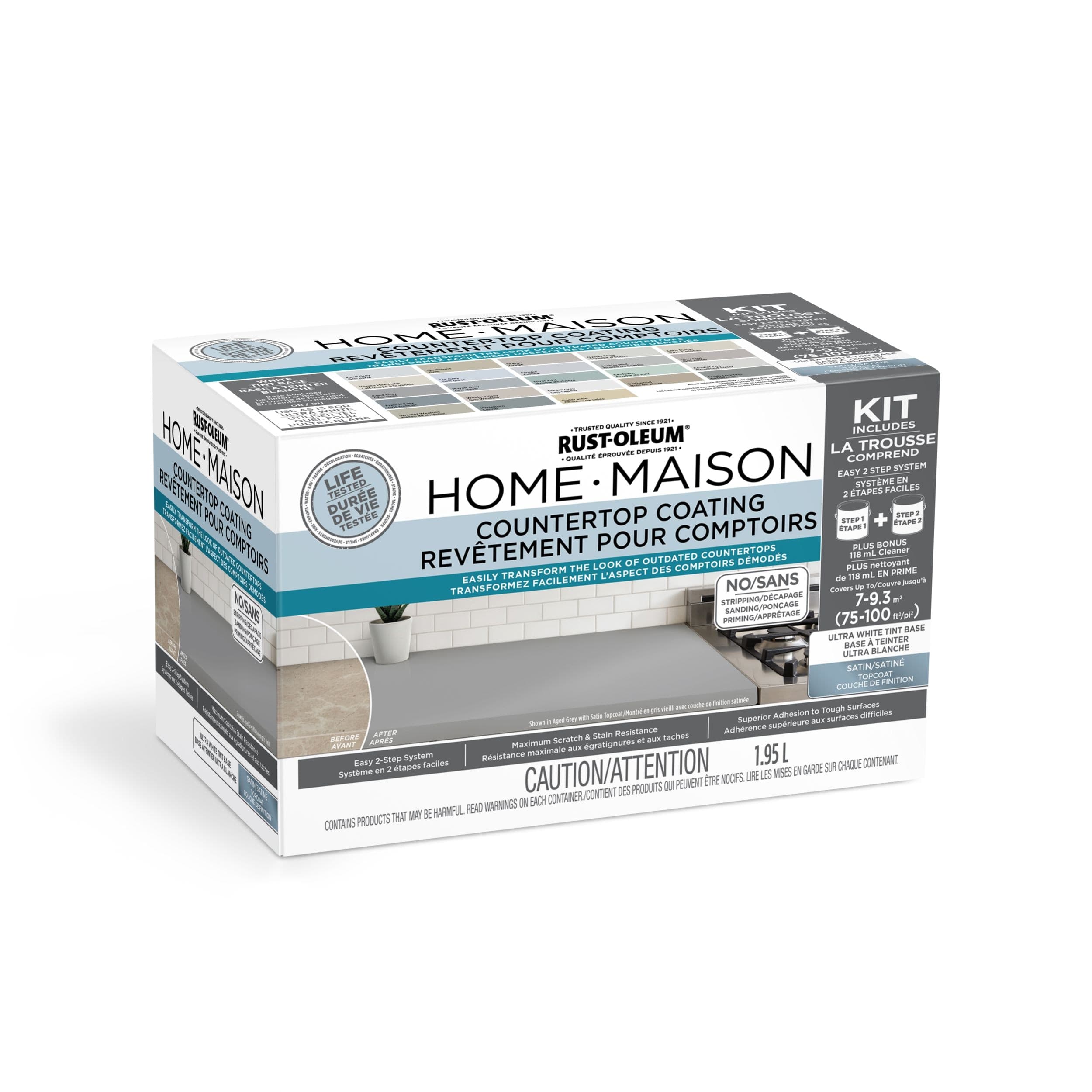 Rust-Oleum® Home DIY Countertop Coating Renovation Kit, Light Tint Base, 1.95-L