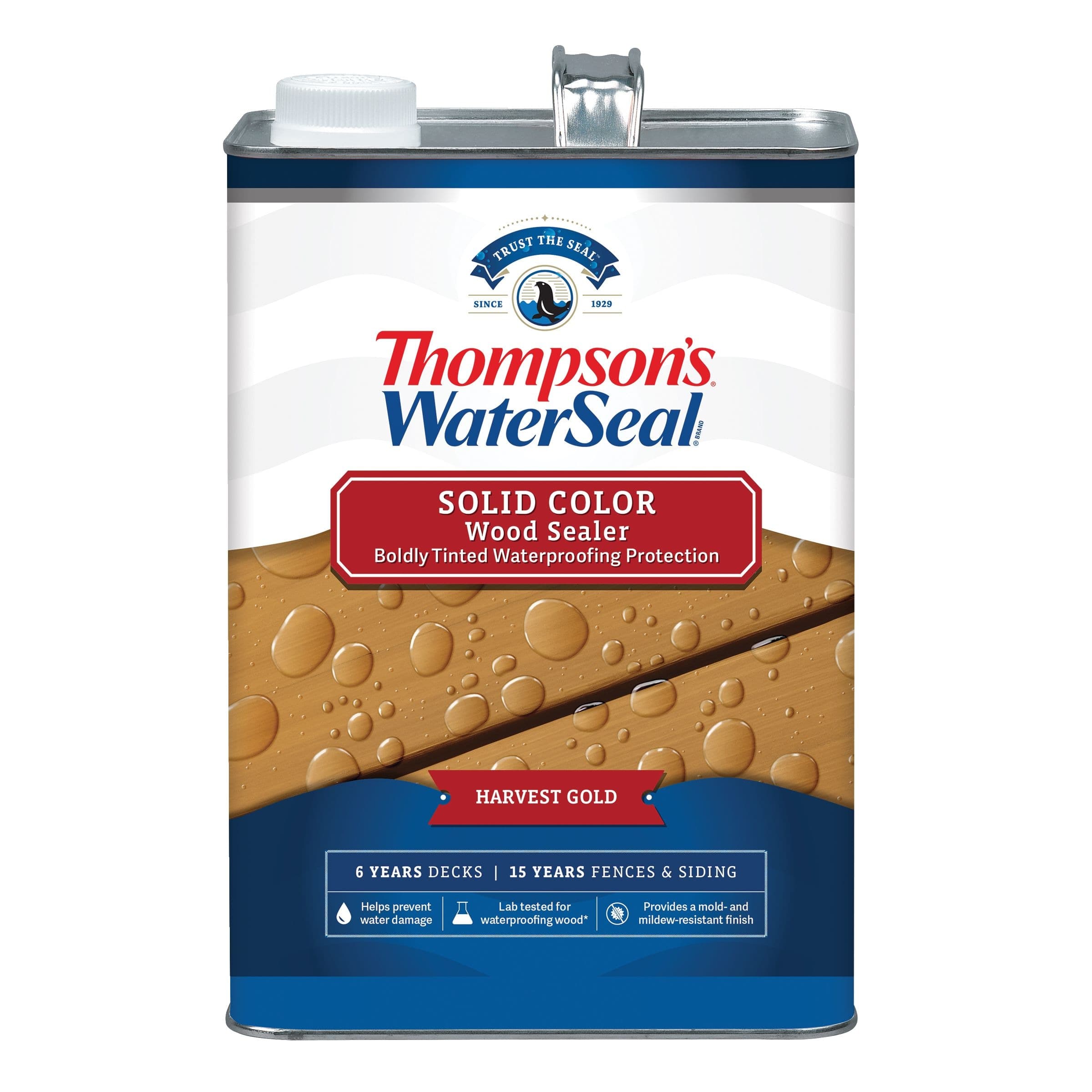 Thompson's WaterSeal® Solid Exterior Wood Sealer & Waterproofer, Harvest Gold, 3.78-L/1-Gallon