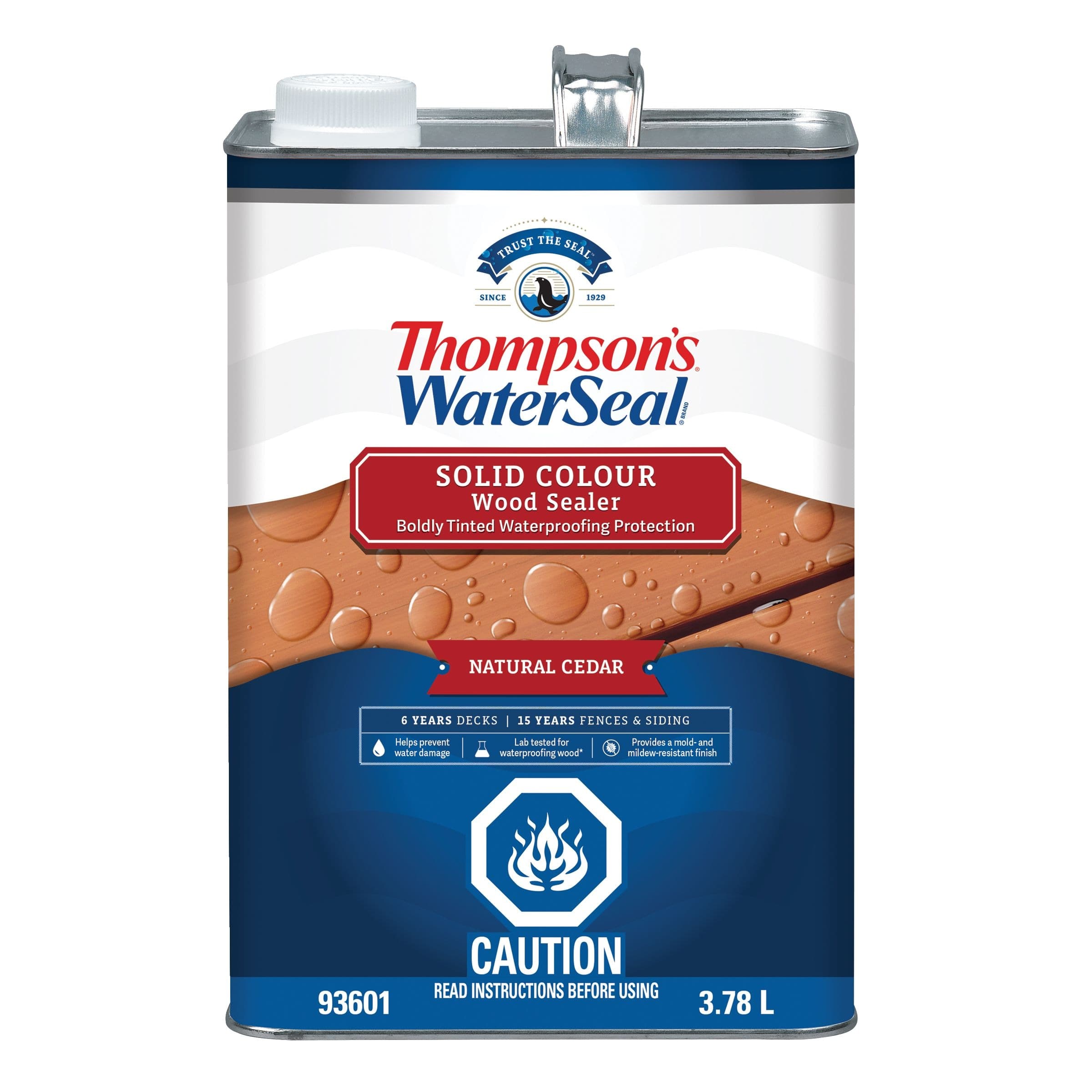 Thompson's WaterSeal® Solid Exterior Wood Sealer & Waterproofer, Natural Cedar, 3.78-L/1-Gallon