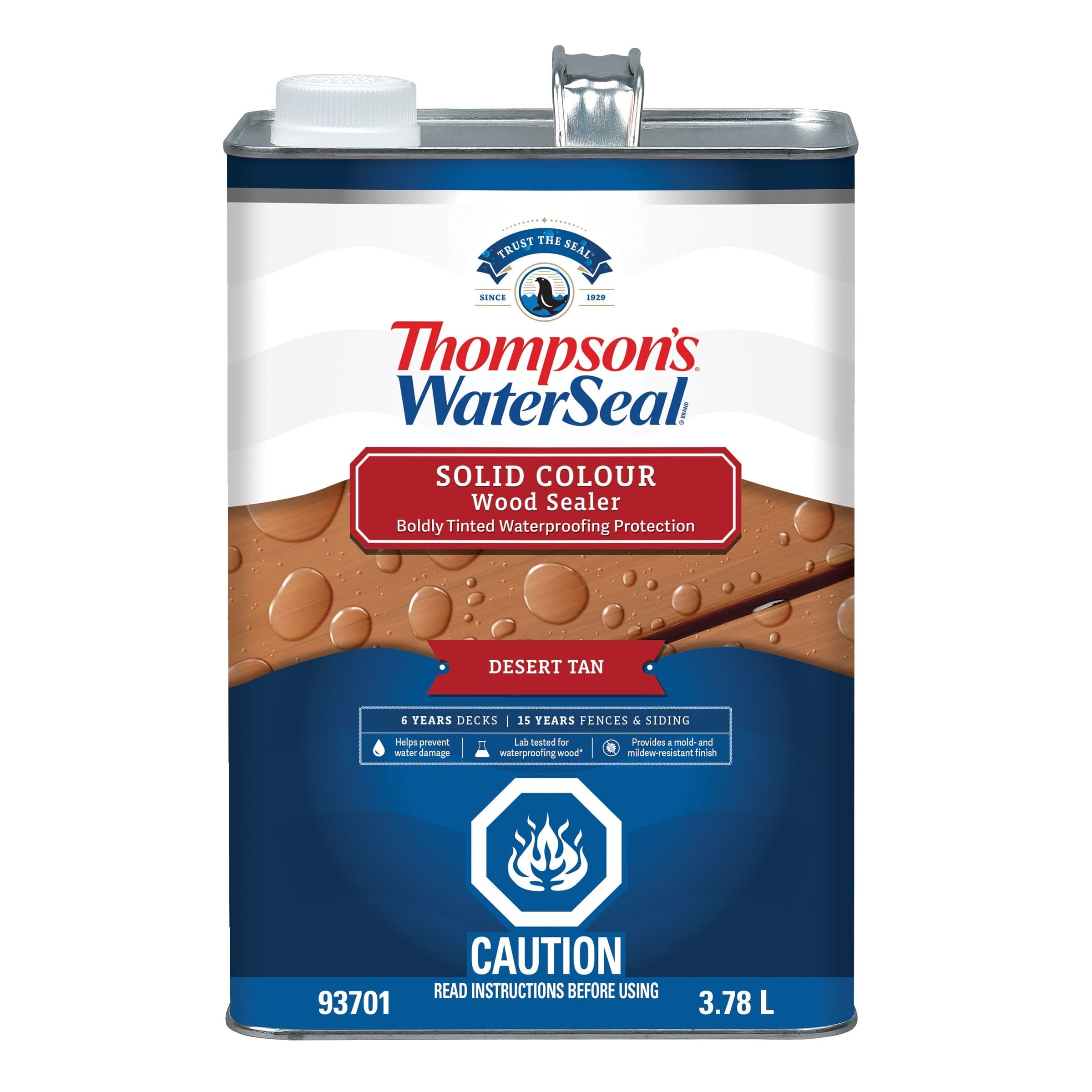 Thompson's WaterSeal® Solid Exterior Wood Sealer & Waterproofer, Desert Tan, 3.78-L/1-Gallon