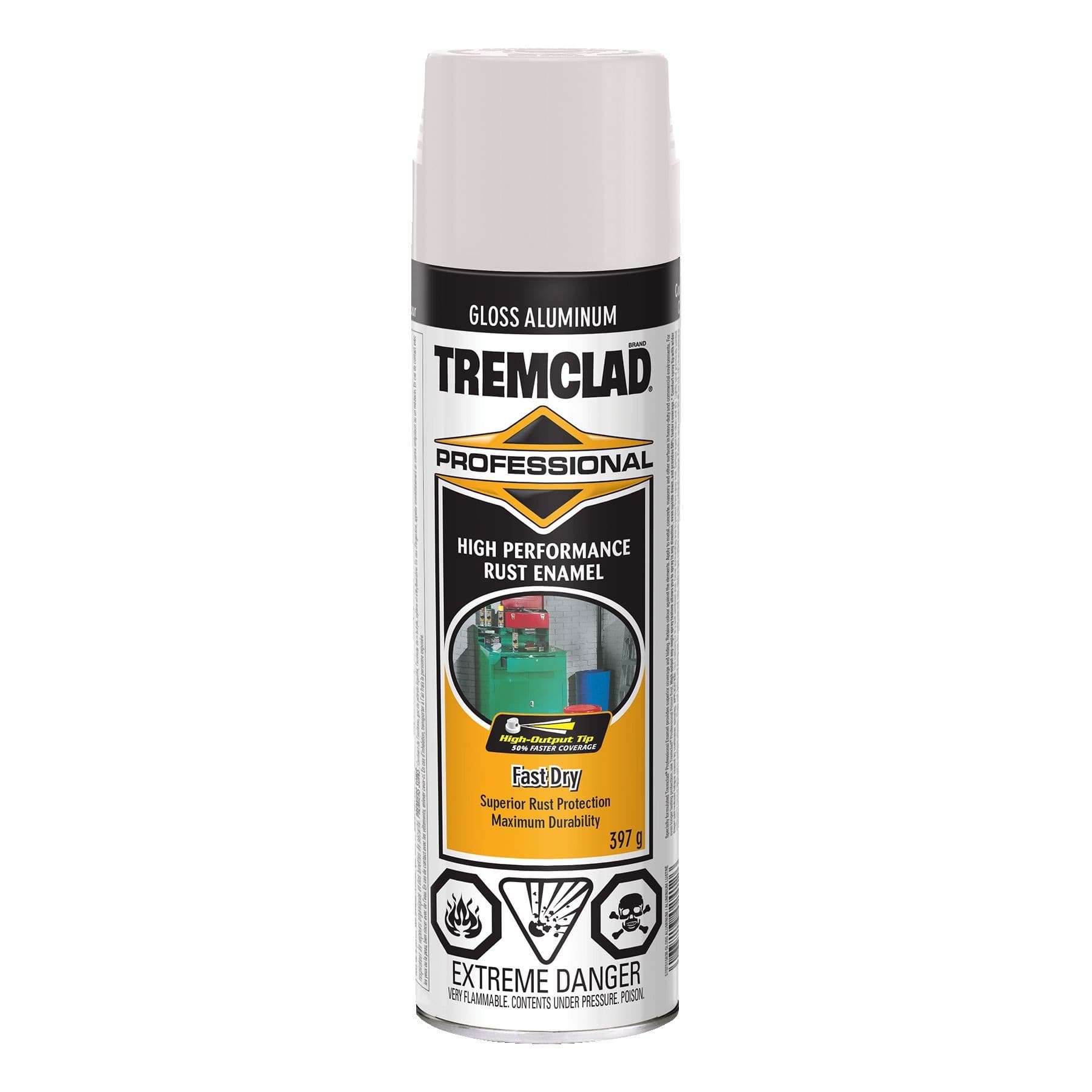 Tremclad® Professional High Performance Rust Enamel Aerosol Spray, Gloss, 397-g