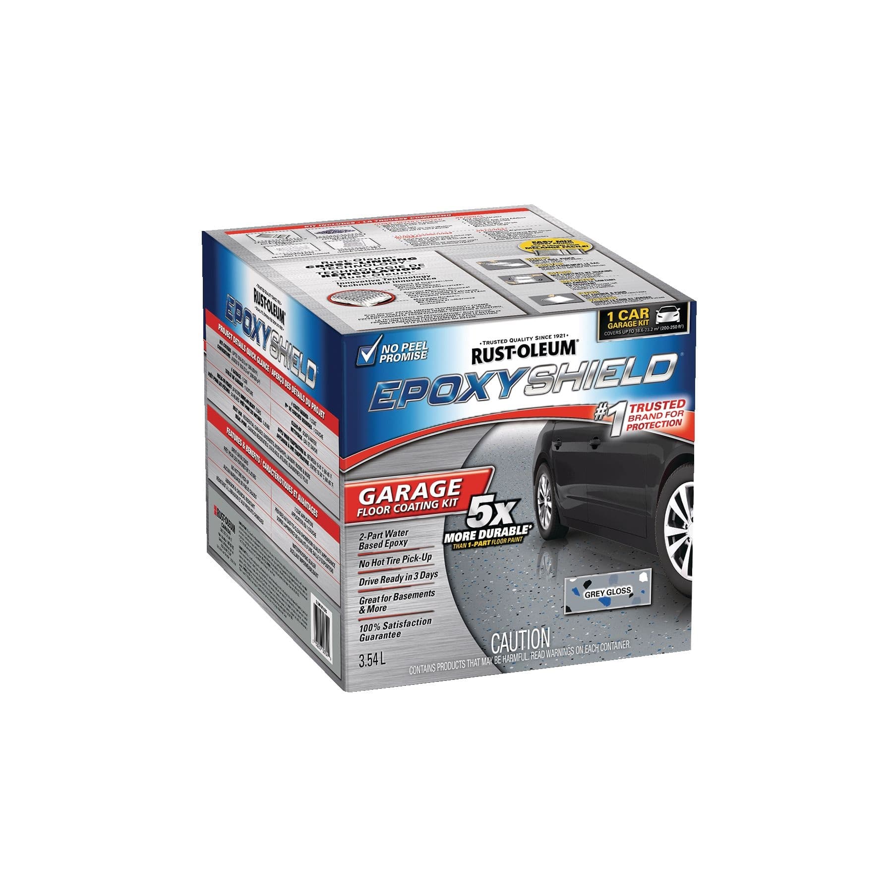 Rust-Oleum® EpoxyShield Garage Floor Coating Kit, Grey Gloss, 3.54-L/1-Gallon