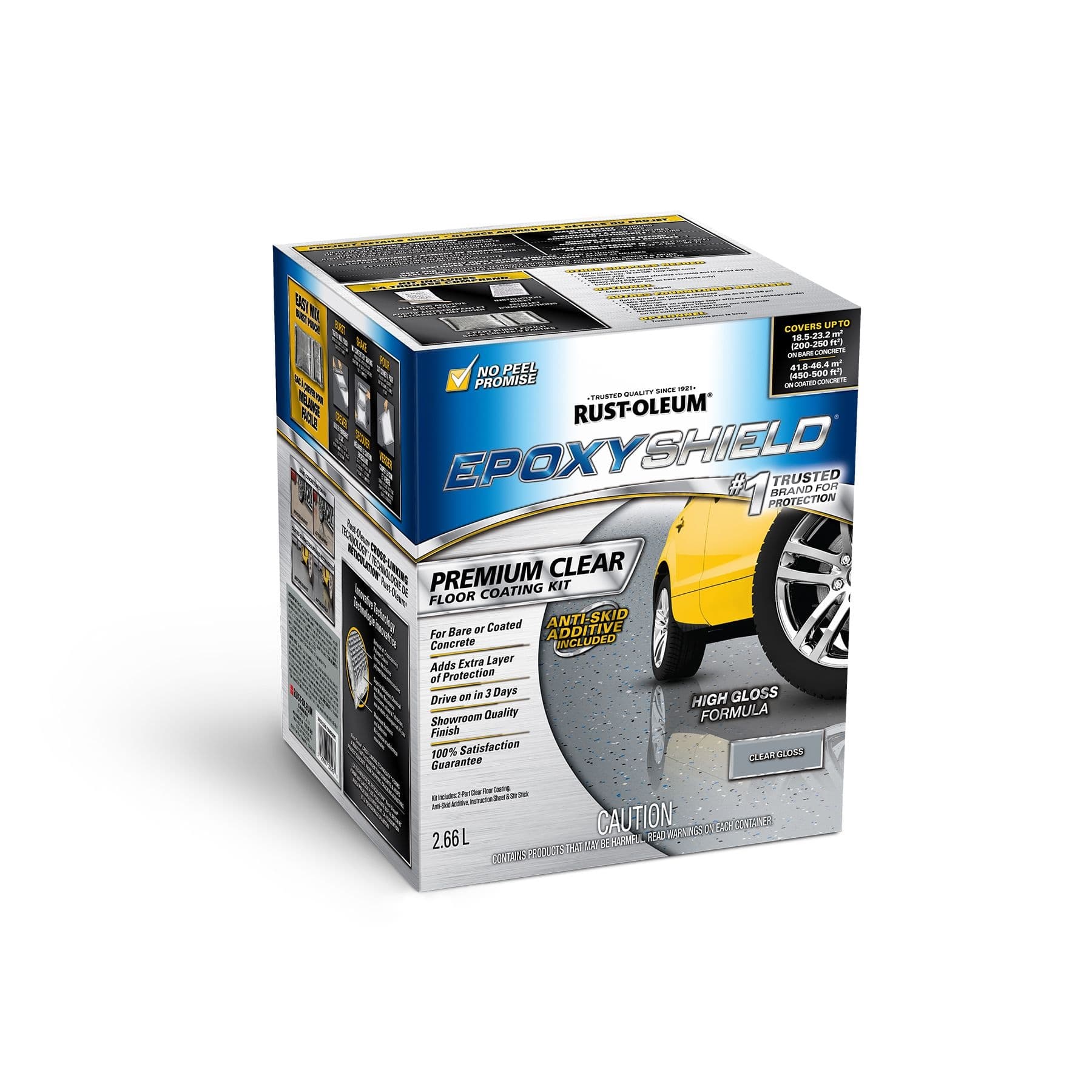 Rust-Oleum® EpoxyShield Premium Floor Coating Kit, Clear Gloss, 2.66-L/0.7-Gallon