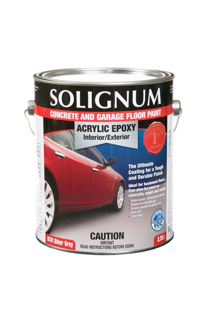 Solignum Water-Based Interior/Exterior Epoxy Paint, Concrete & Garage Floor Acrylic, 3.78-L/1-Gallon