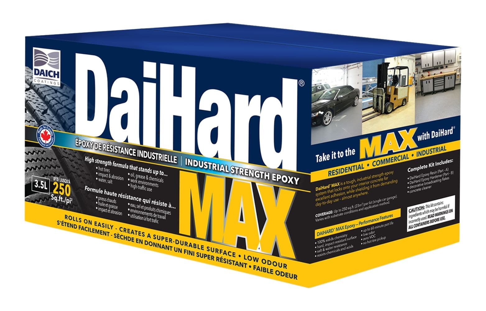 Daich Coatings DaiHard Max 2-Part Epoxy Adhesive Kit, Grey, 3.5-L