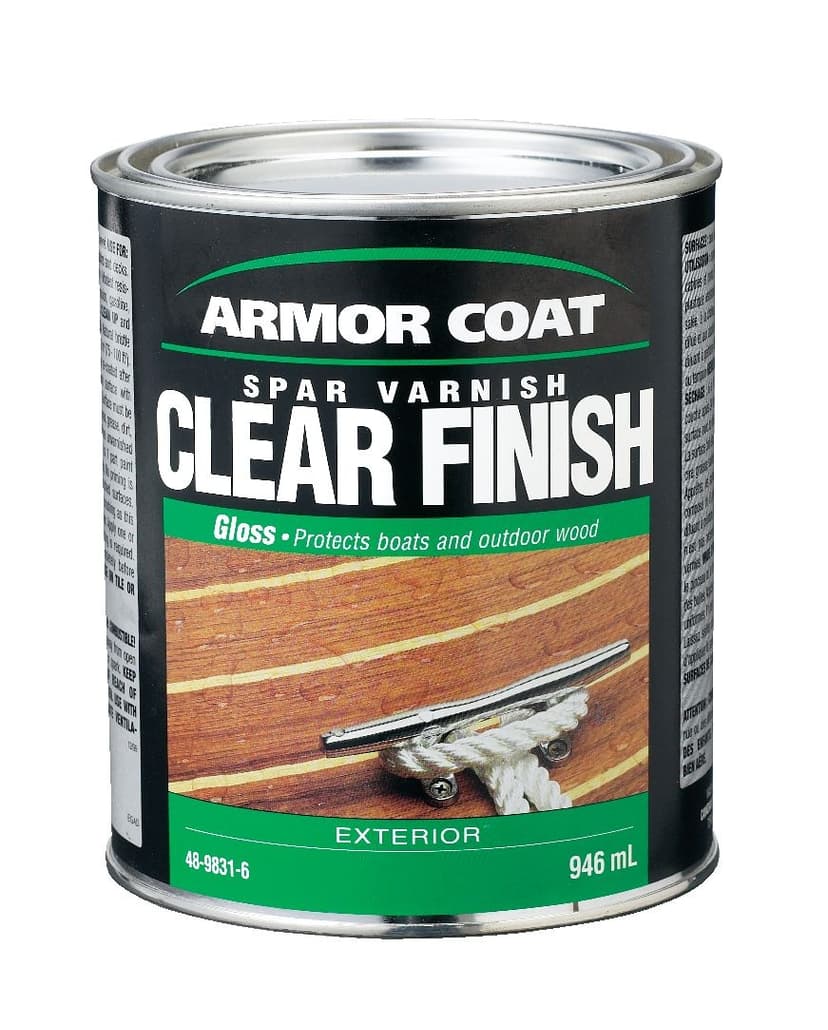 Armor Coat Exterior Wood Spar Varnish, Clear, Gloss, 946-mL/1-qt